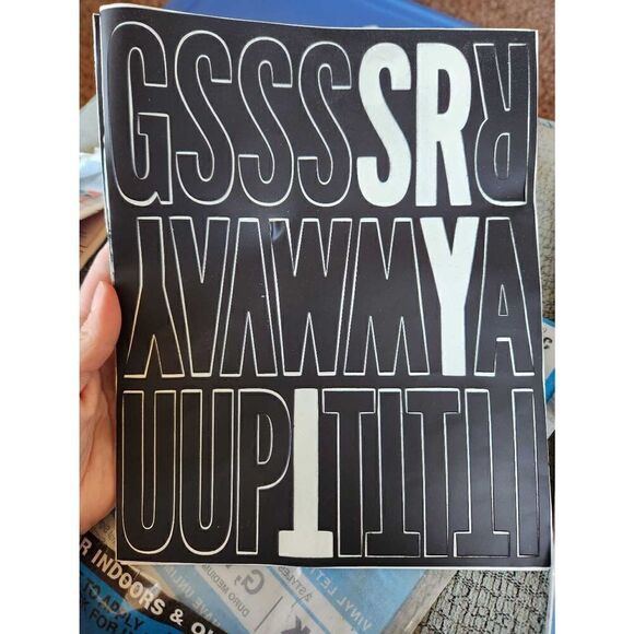 Waterproof Vinyl stick in gothic letters black 3" great for projects Headline - Picture 2 of 6